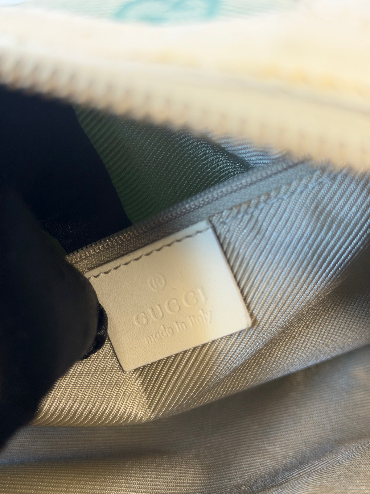 Gucci 2001 GG Canvas Boston Shoulder Bag - Baby Blue