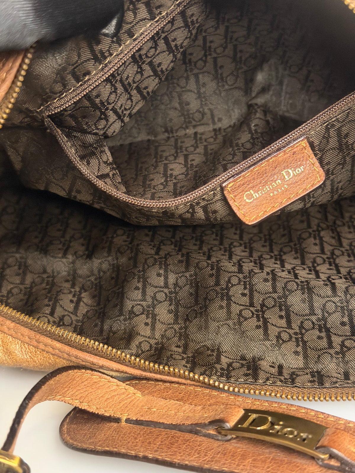 Rare Vintage Christian Dior Leather and Suede Patchwork Hobo Bag - 2002 Collection