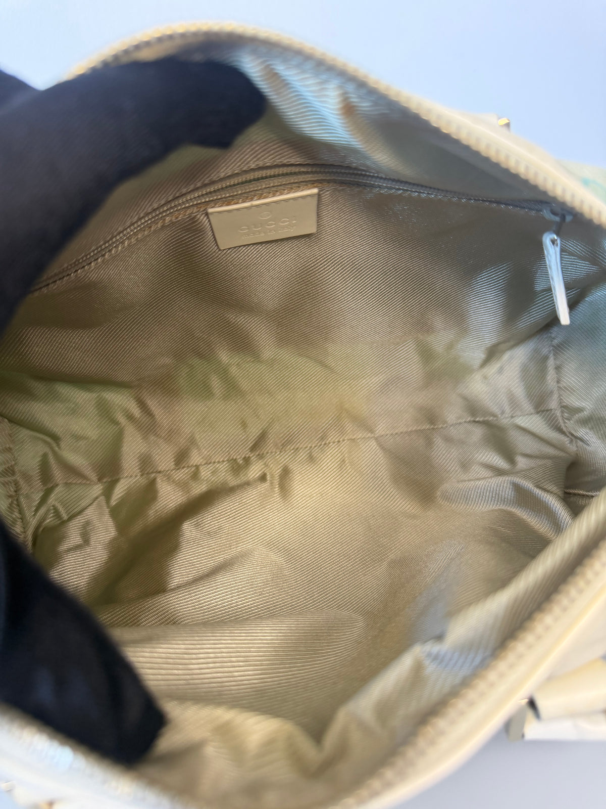 Gucci 2001 GG Canvas Boston Shoulder Bag - Baby Blue