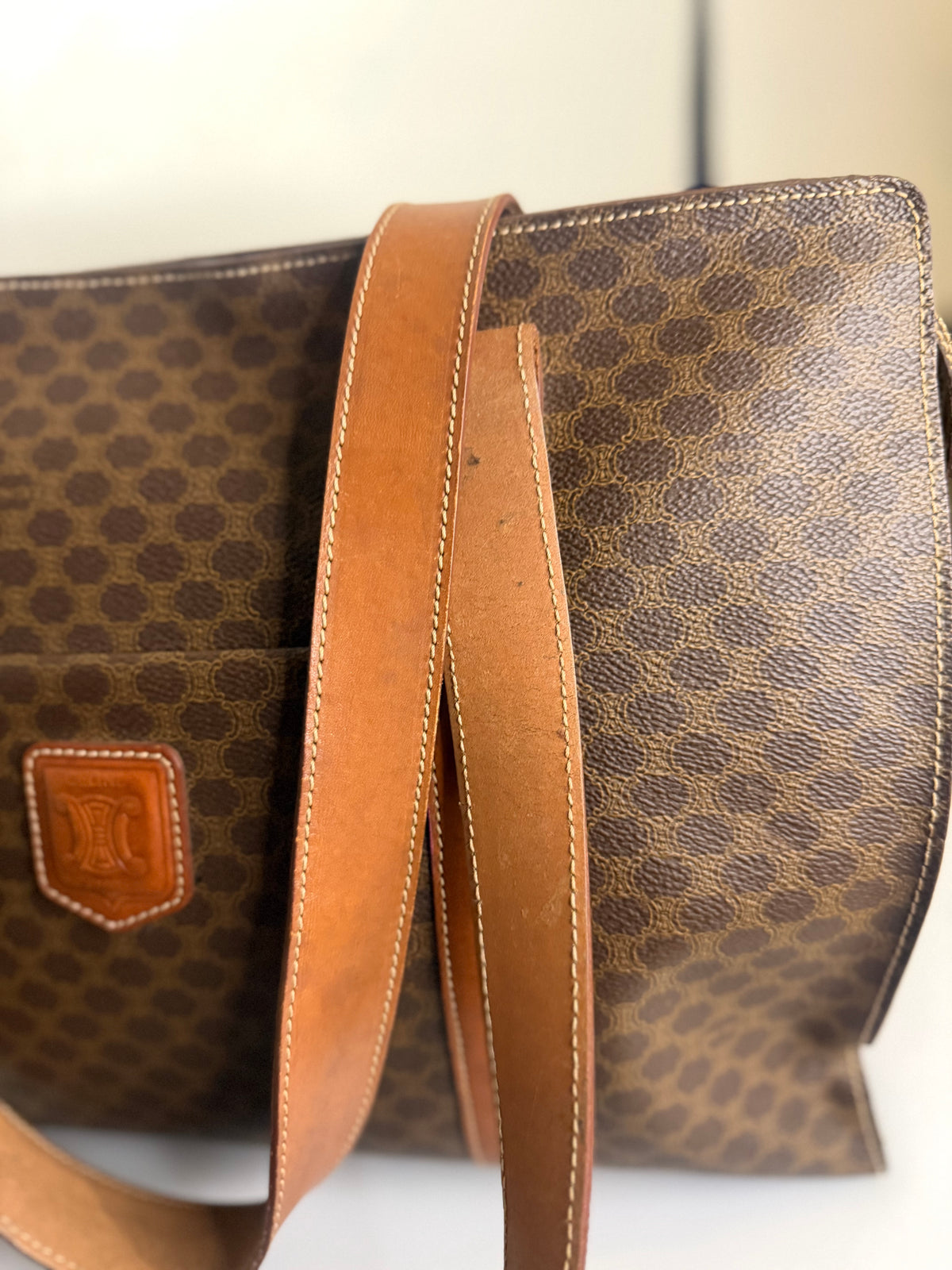 Celine Macadam Vintage Tote - Brown