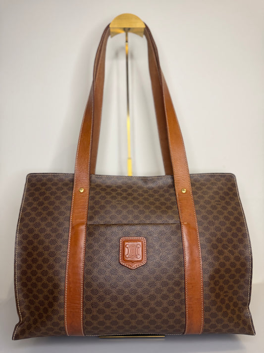 Celine Macadam Vintage Tote - Brown
