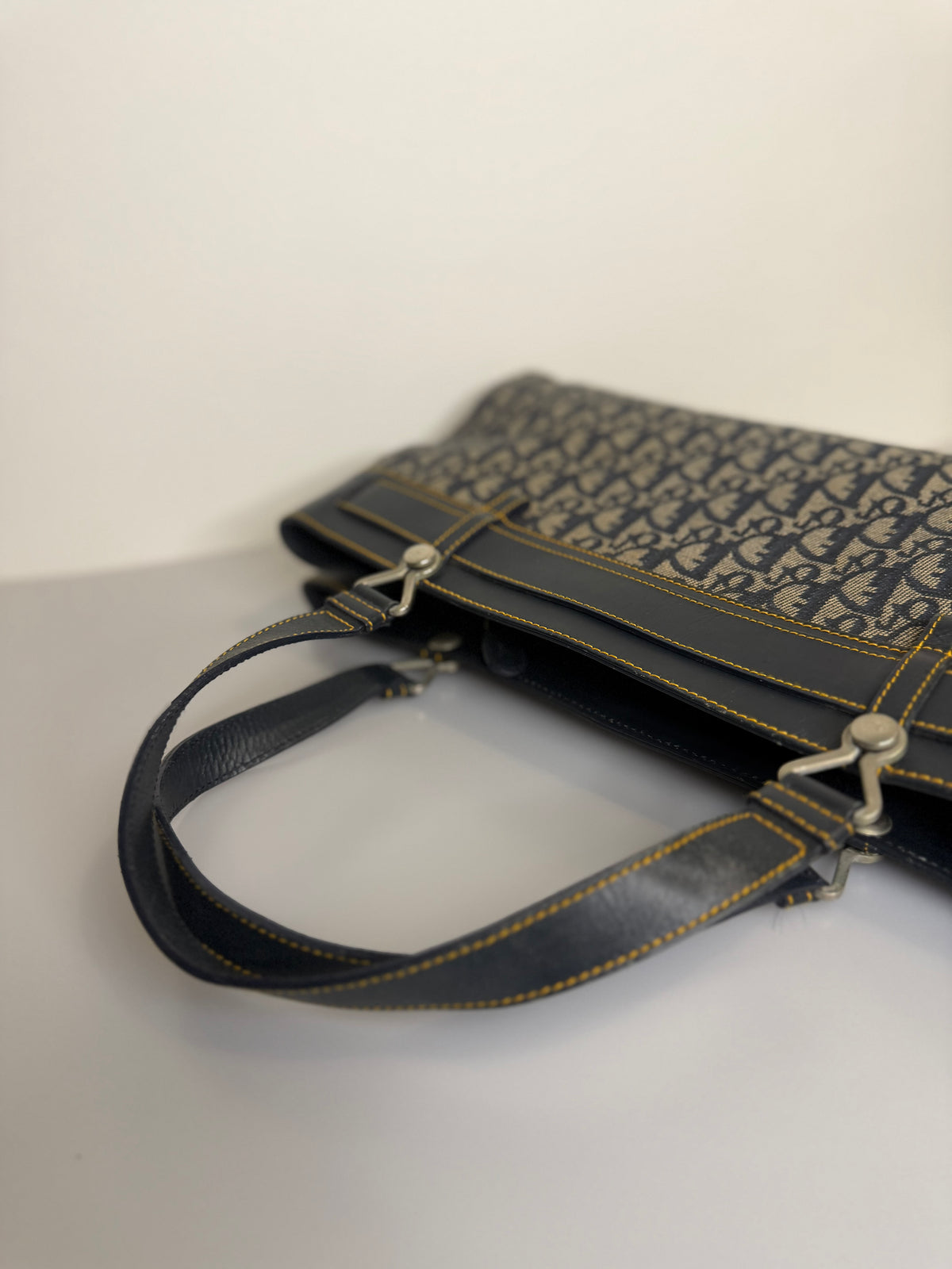 Vintage Dior Diorissimo Denim Shoulder Bag — 2001 Collection John Galliano Era