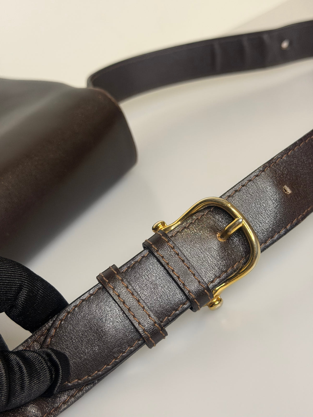 Archival Vintage Celine Paris Horse Carriage Box Shoulder Bag - Dark Brown