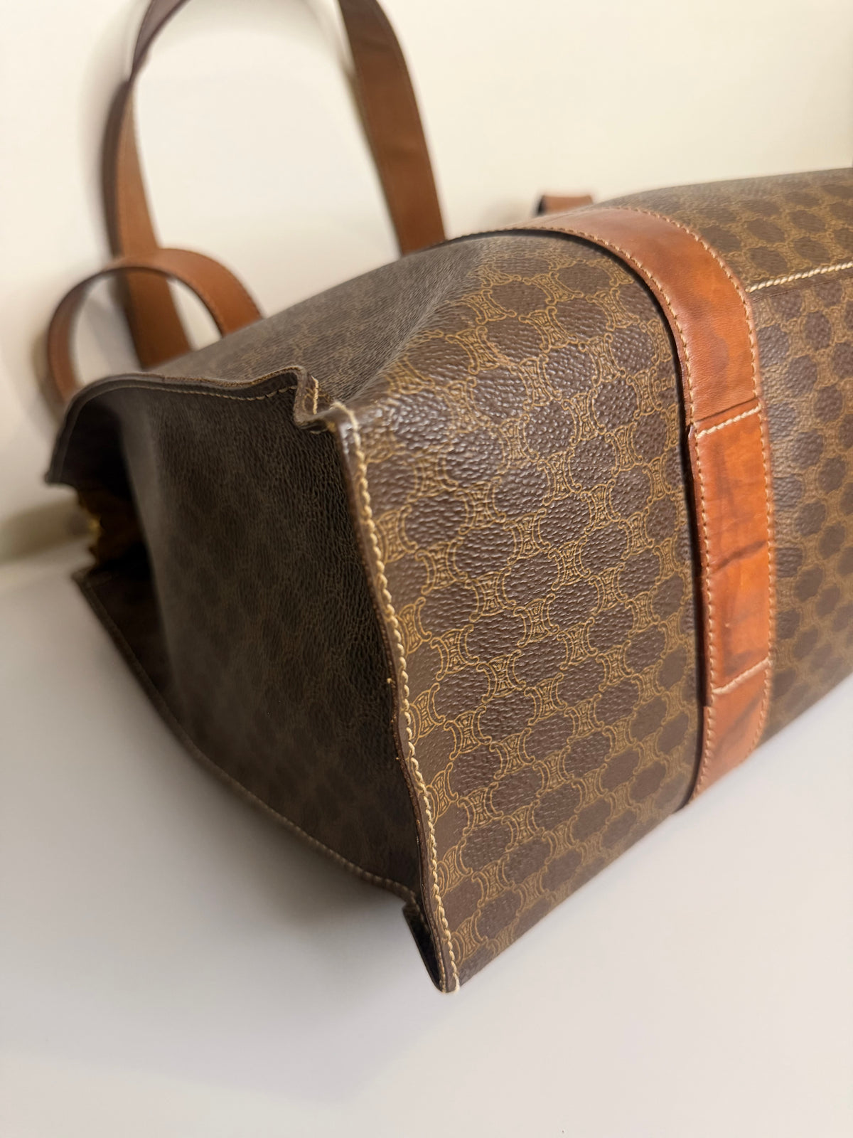Celine Macadam Vintage Tote - Brown