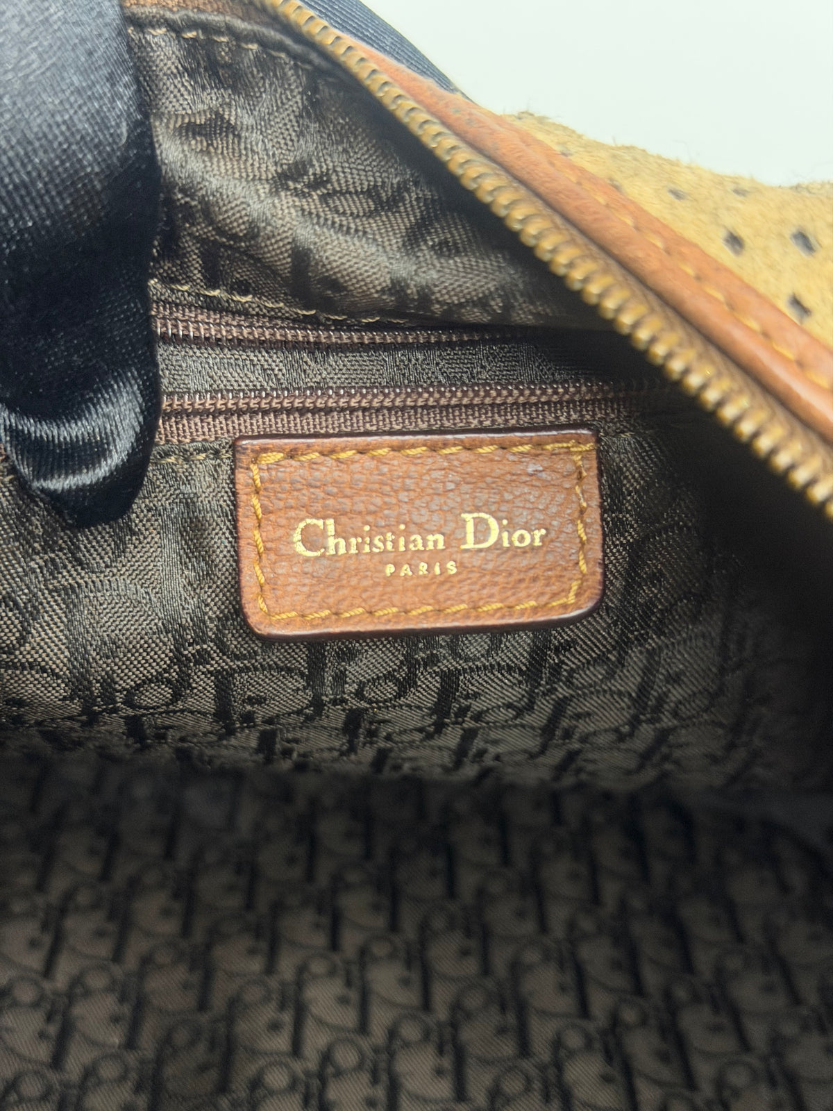 Rare Vintage Christian Dior Leather and Suede Patchwork Hobo Bag - 2002 Collection
