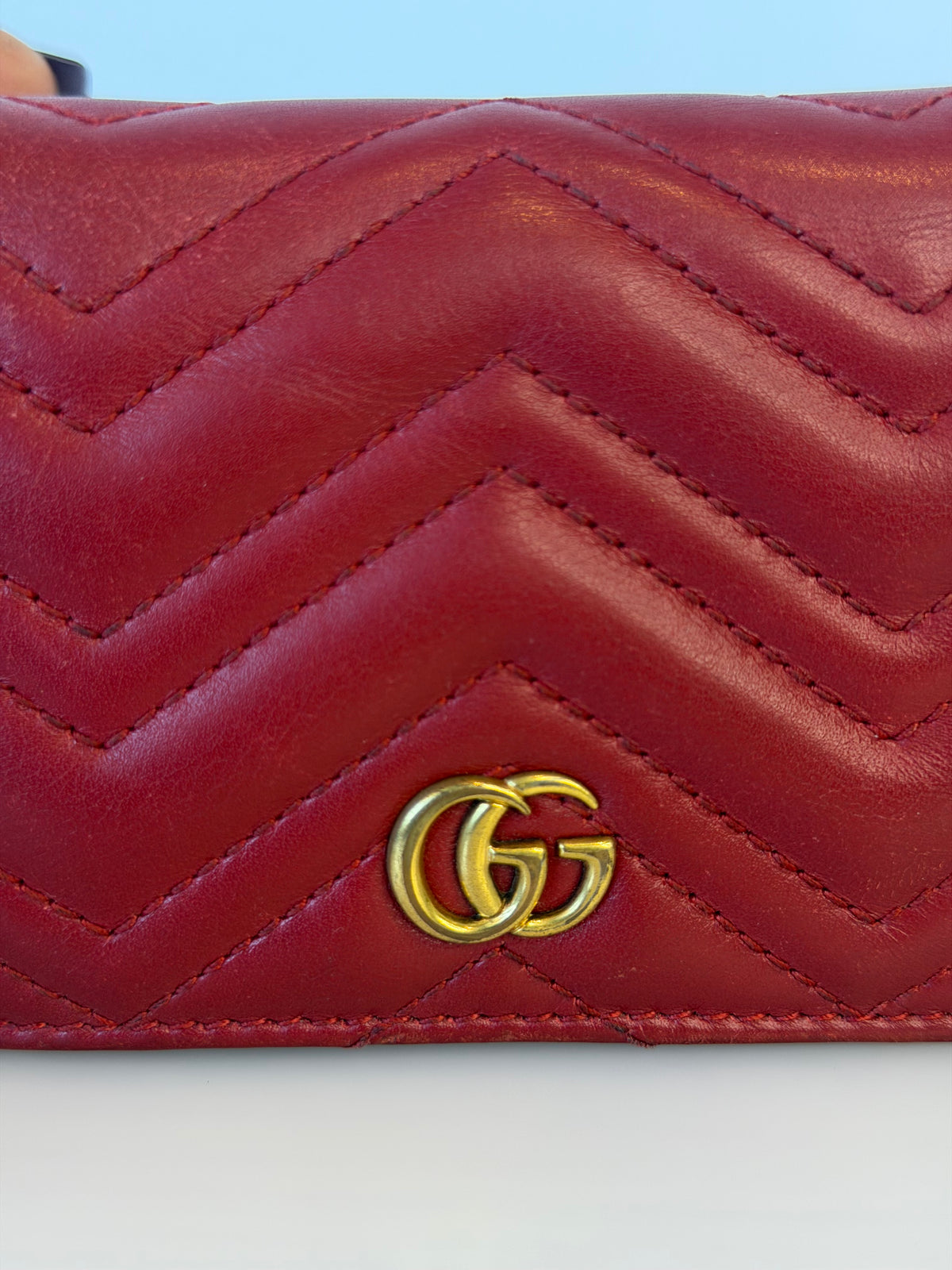 Gucci Marmont Red Lambskin Wallet