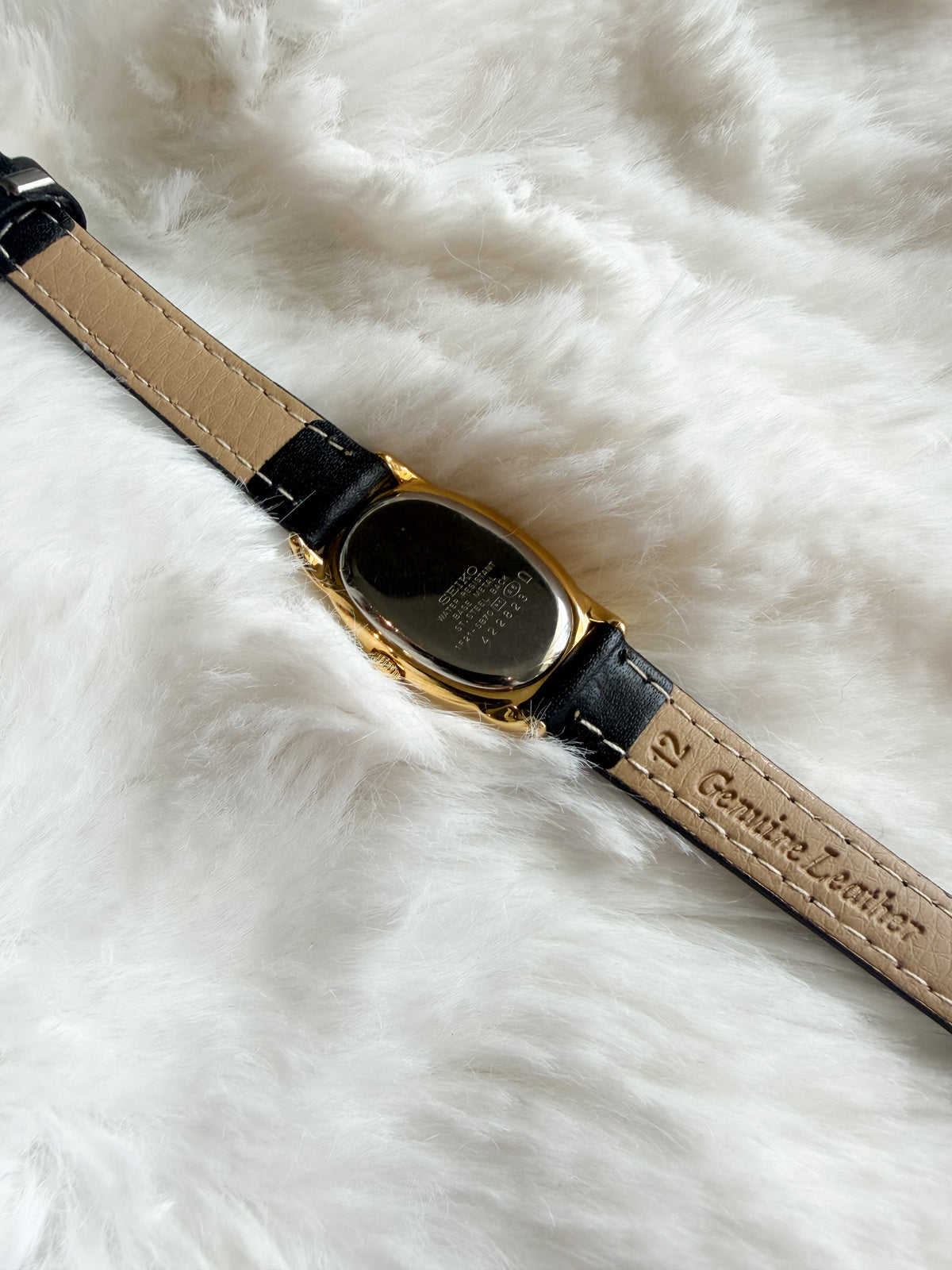 Vintage Seiko “Baignoire” Watch in Black - Mint Condition