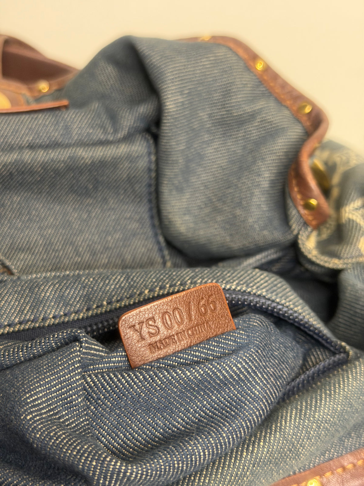Vintage Celine Denim Macadam Bittersweet Hobo Bag