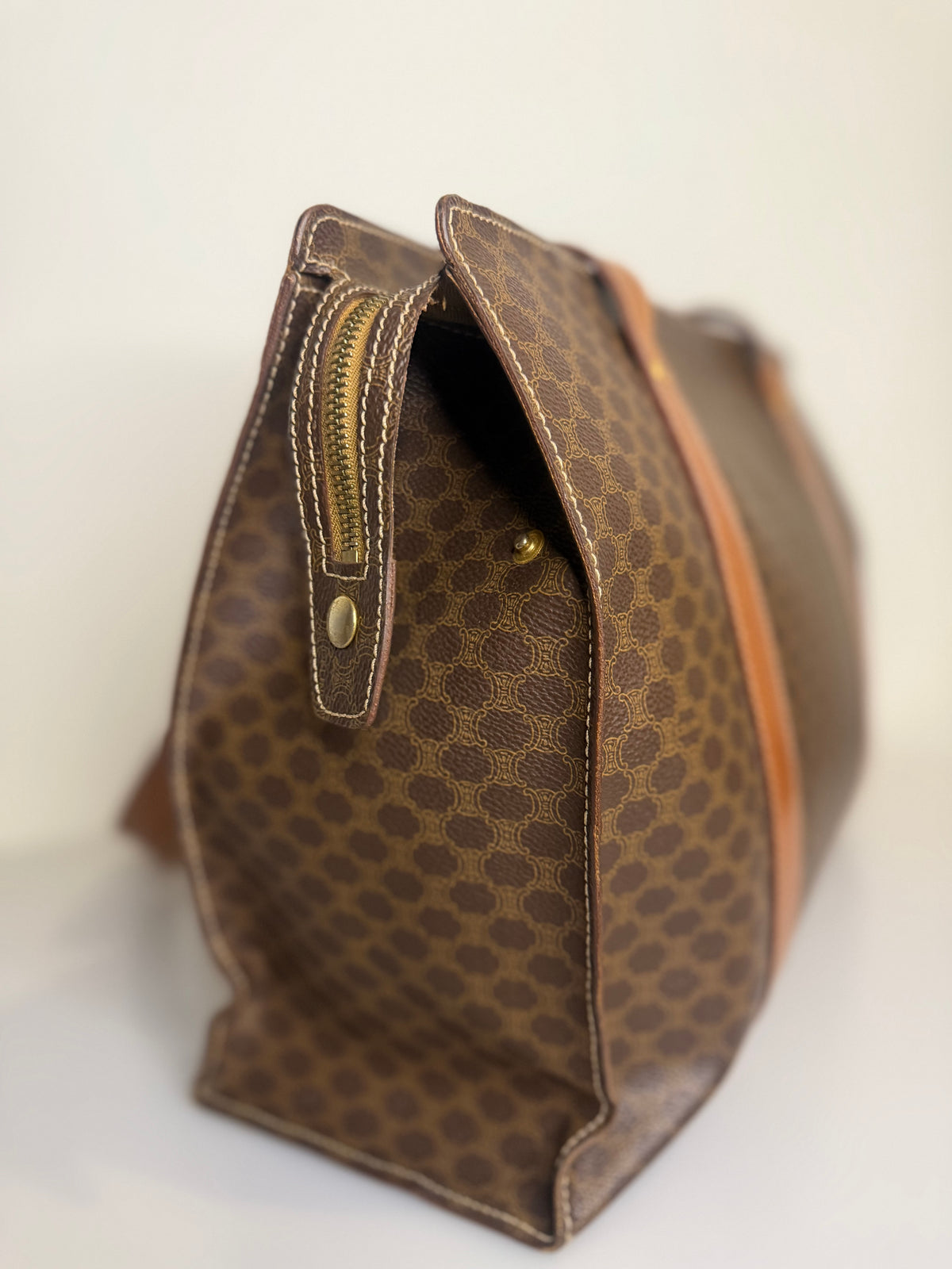 Celine Macadam Vintage Tote - Brown