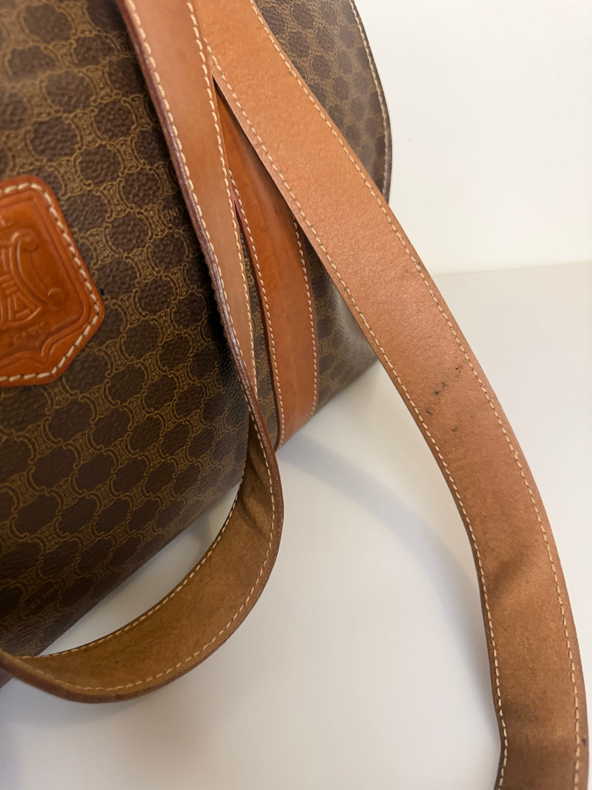 Celine Macadam Vintage Tote - Brown