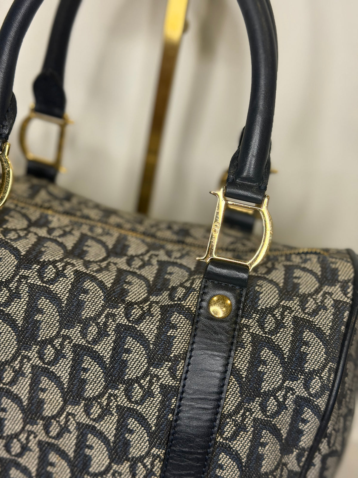 Christian Dior Trotter Monogram GHW Boston 25 by John Galliano