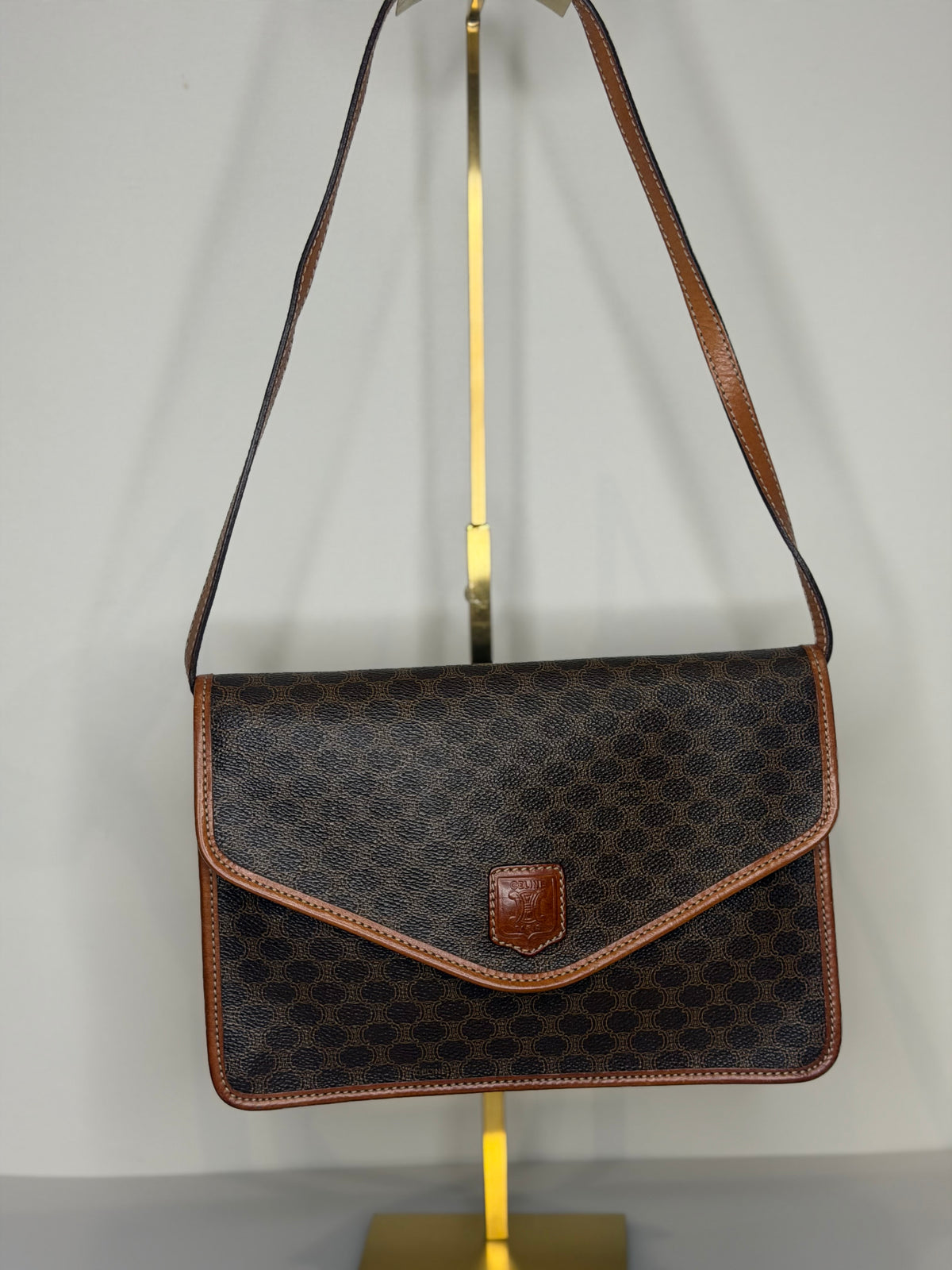 Celine Macadam Vintage Envelope Flap Crossbody Bag