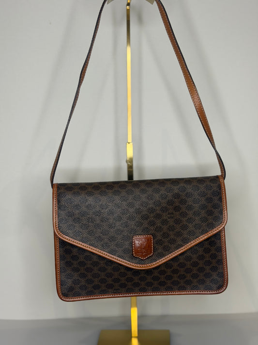 Celine Macadam Vintage Envelope Flap Crossbody Bag