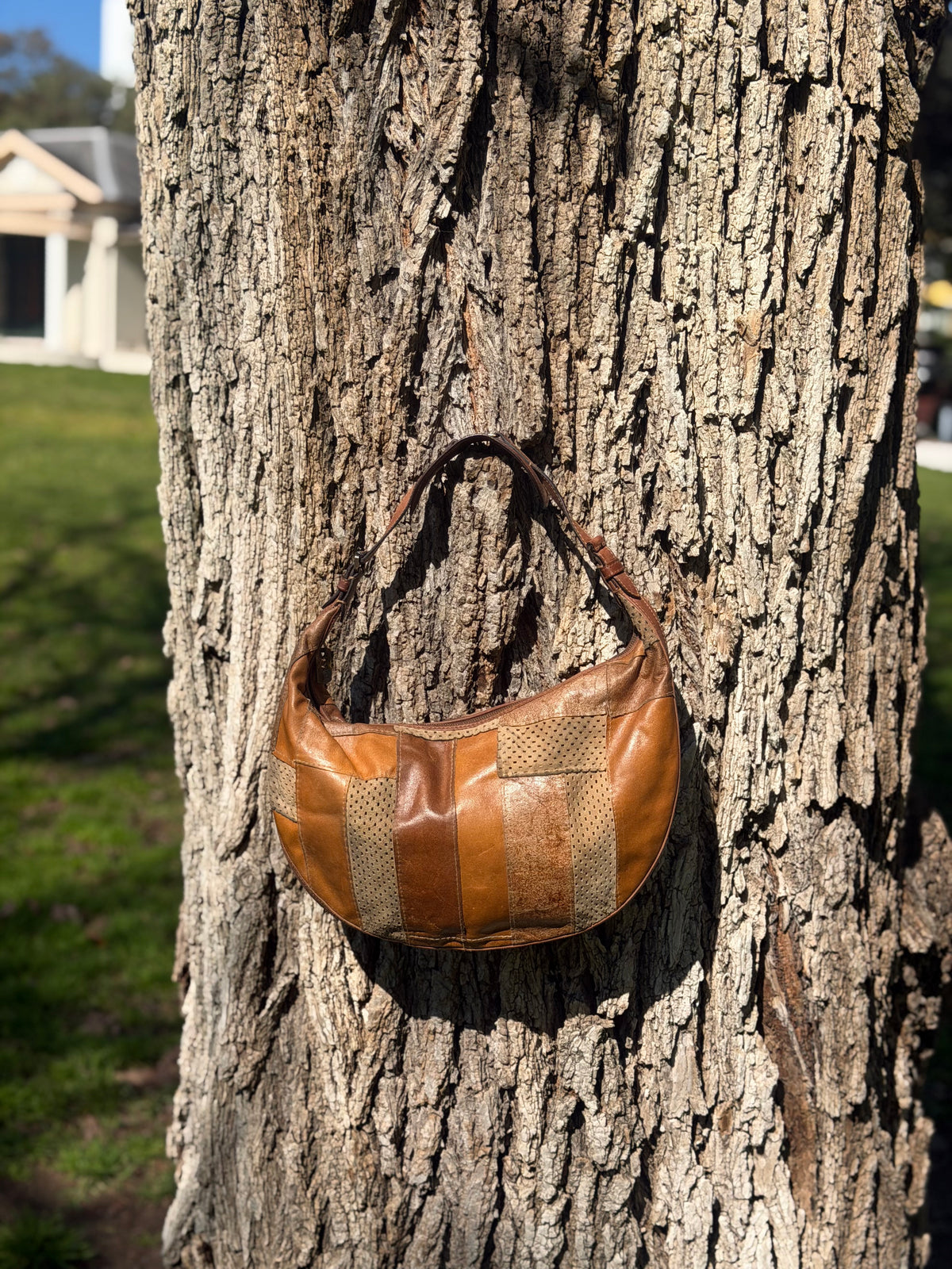 Rare Vintage Christian Dior Leather and Suede Patchwork Hobo Bag - 2002 Collection