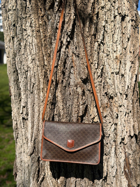 Celine Macadam Vintage Envelope Flap Crossbody Bag