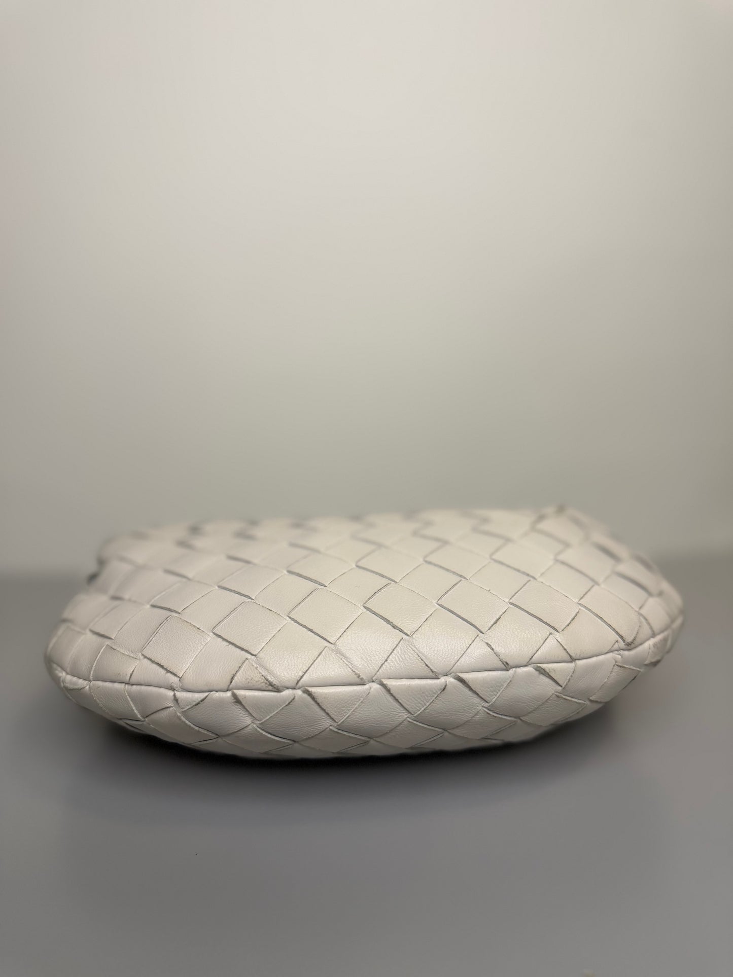 Bottega Veneta Mini Jodie Intrecciato Bag — Chalk