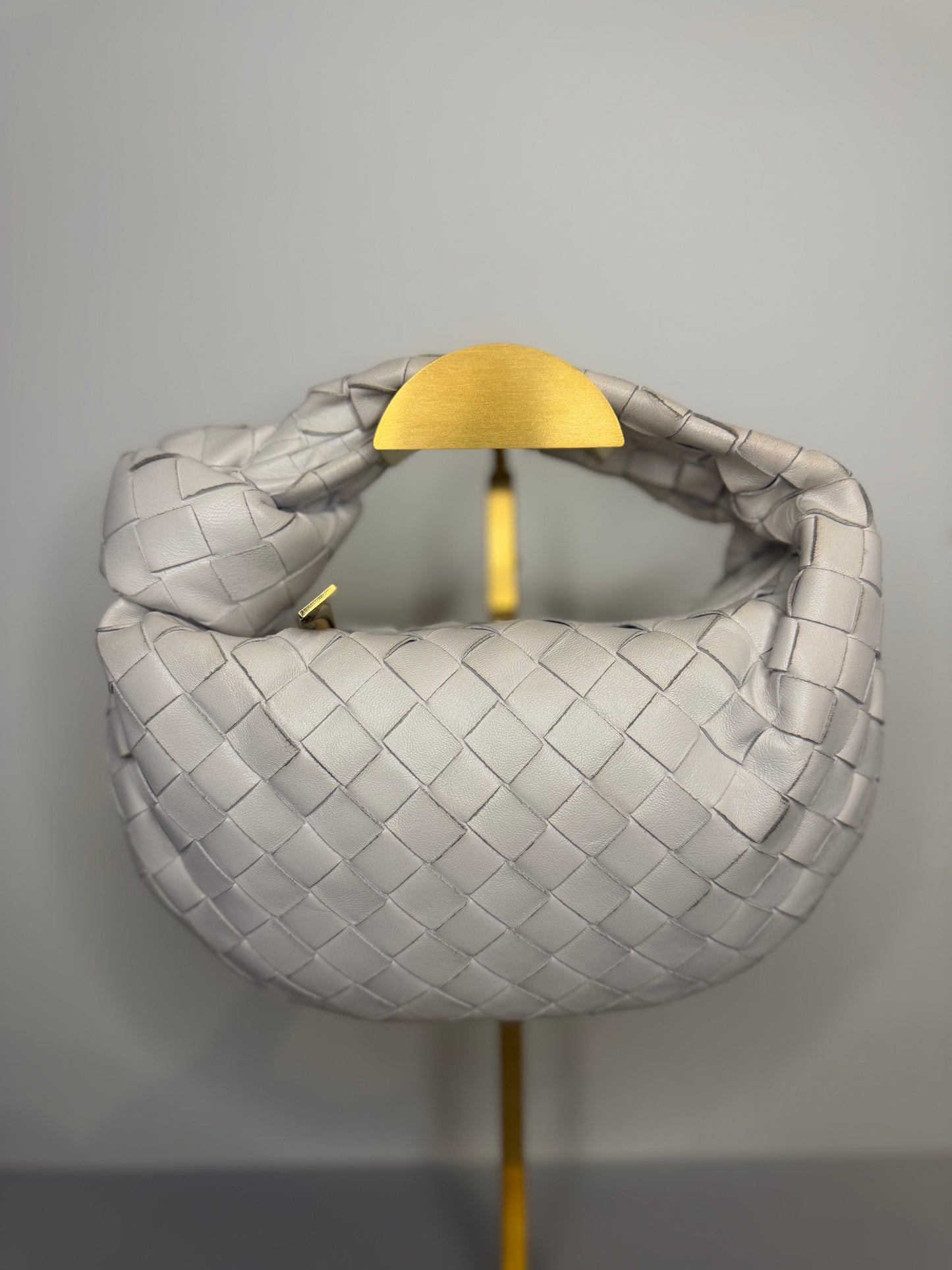 Bottega Veneta Mini Jodie Intrecciato Bag — Chalk